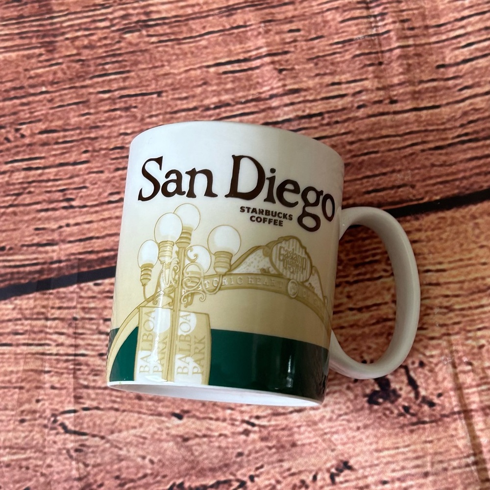 Starbucks San Diego Mug - Cream and Green